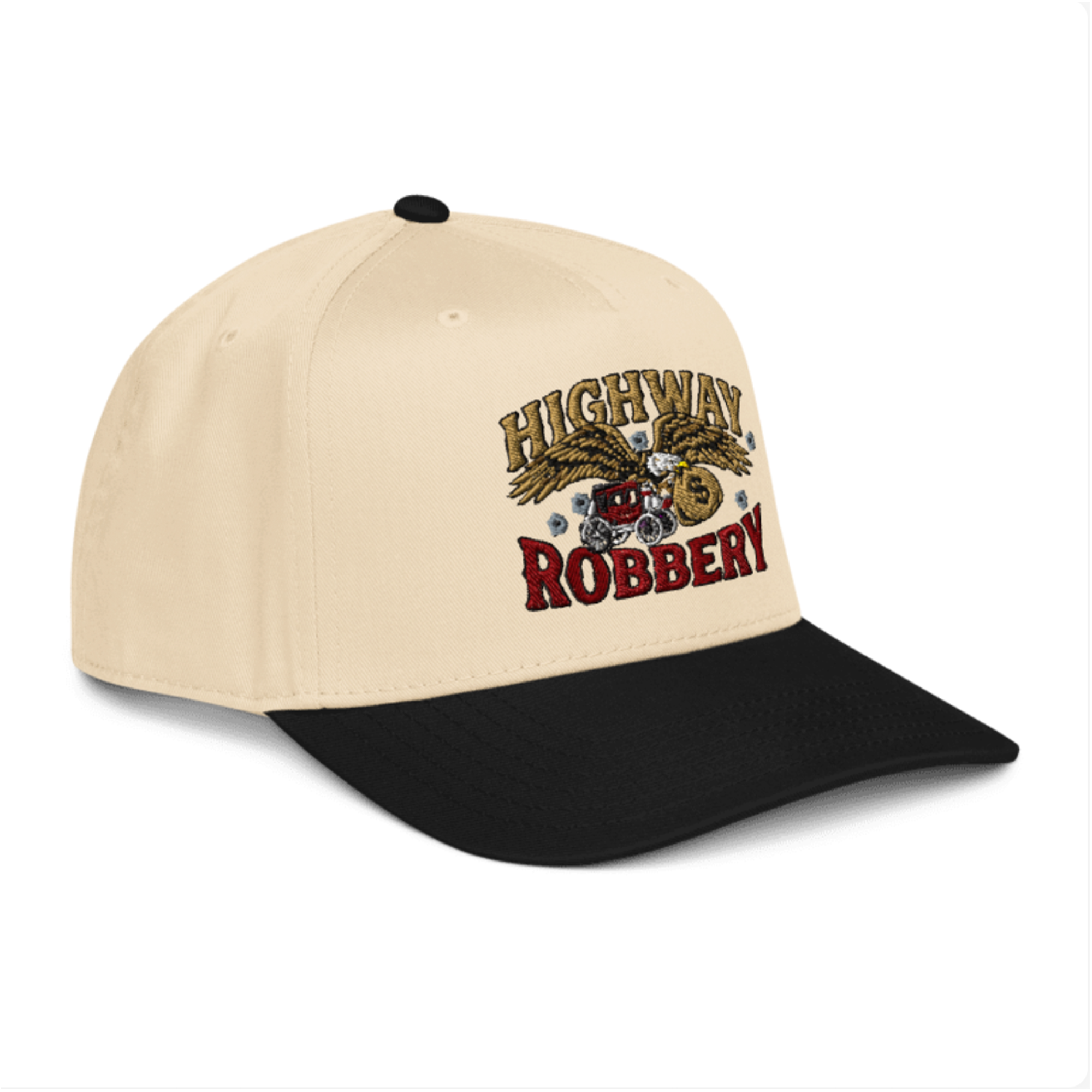 Highway Robbery 5-Panel Hat - Black/Natural