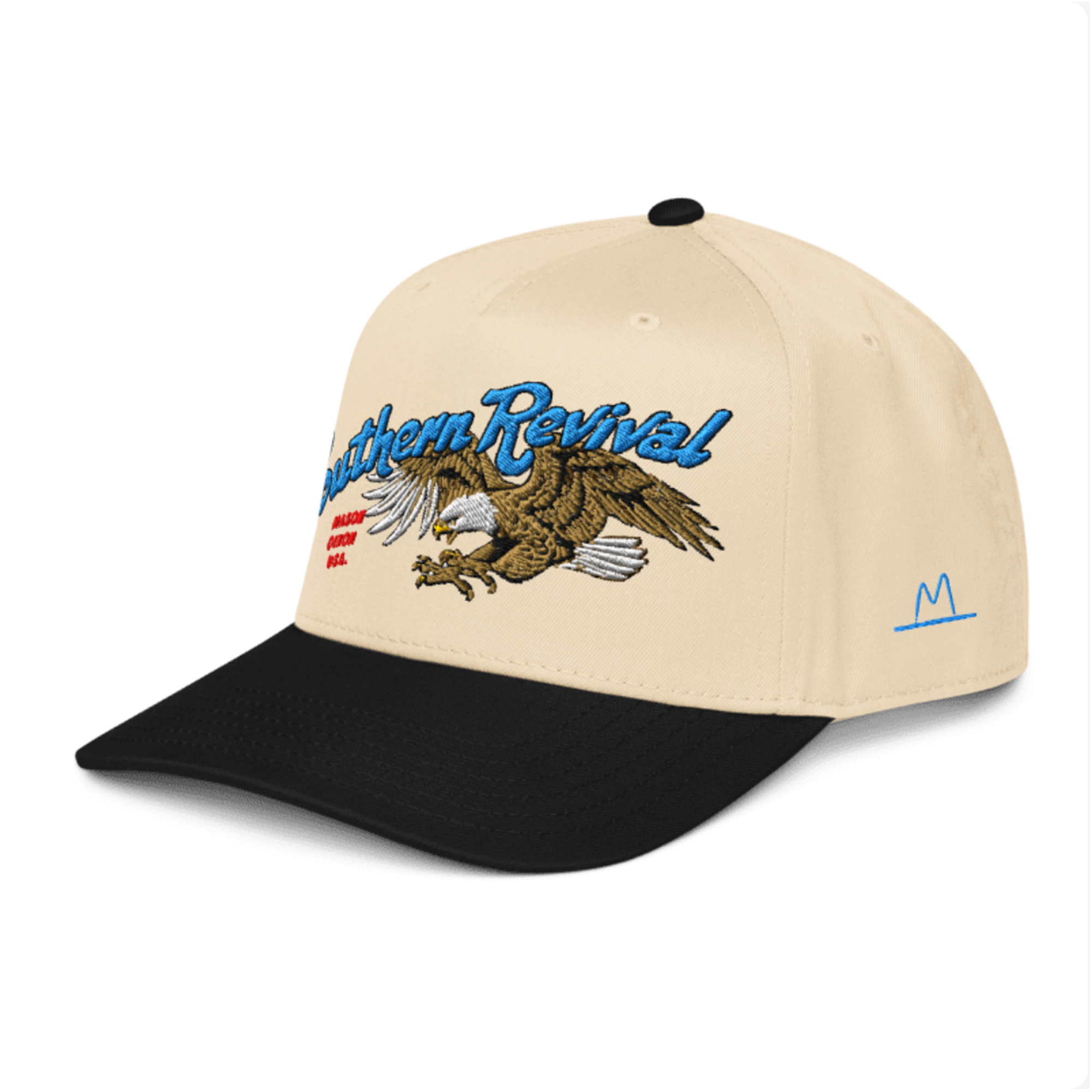 Mason-Dixon Eagle 5-Panel Hat - Black/Natural