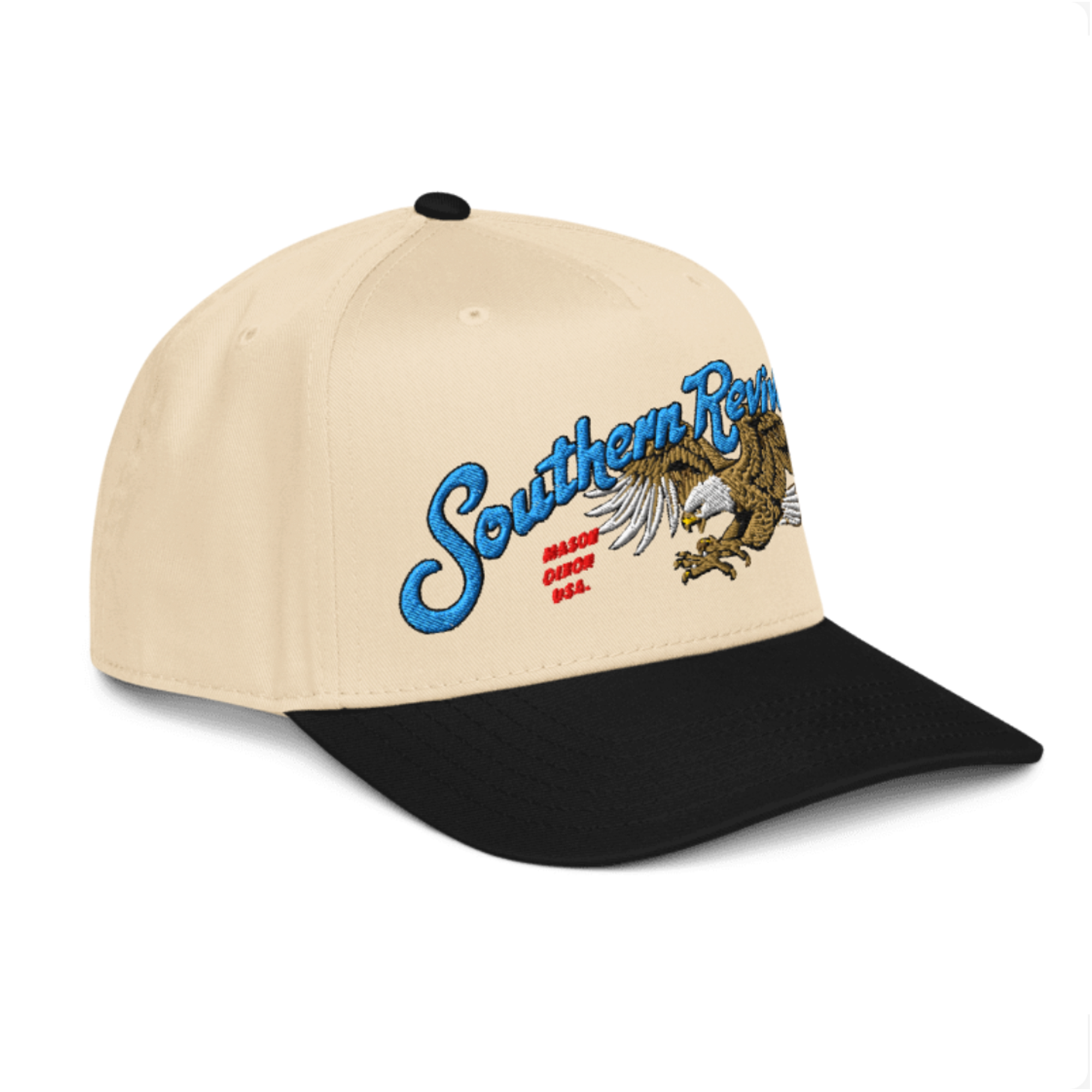 Mason-Dixon Eagle 5-Panel Hat - Black/Natural